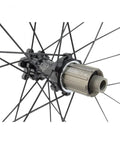 Close-up of hub and spokes on 700C Carbon Road Disc Wheel Set With Tubeless Ready Double Wall Rims OR8 Bolt On Compatible Lightweight High Performance Wheelset For Racing And Endurance