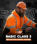 Hi Vis Hoodie For Men Class 3 Type R Meets ANSI ISEA 107 2015 High Visibility Safety Gear Heavy Duty Polyester Worker