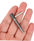 Heavy Duty Steel Spring Loaded Plunger Lock Pin With Knurled Thumb Grip And Quick Release Mechanism For Industrial Gear, held in hand.