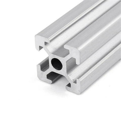 Heavy Duty T-Slot Aluminum Profile Extrusion 4 Piece Set With EU Slots, close-up of aluminum profile design, 250mm length