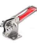 Heavy Duty Steel Toggle Clamp With Plastic Handle Rock And Holds Up To 705 Lbs Secure Your Big Projects Or Heavy Machinery On The Job Site Today, red handle