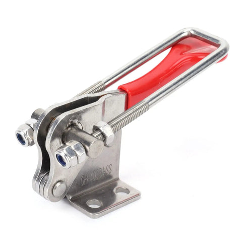 Heavy Duty Steel Toggle Clamp With Plastic Handle Rock And Holds Up To 705 Lbs Secure Your Big Projects Or Heavy Machinery On The Job Site Today, red handle