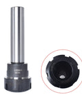 ER32 4In Long Straight Shank Collet Chuck Holder For CNC Milling Tooling, Alloy Steel, 1In Shank Diameter, 0.0003In Precision