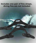 Fin Straps Adjustable Diving Straps For Outdoor And Indoor Water Sports Cozy Rubber Fins Straps 1 Pair Quick Fit And Secure