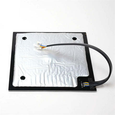 Sidewinder X4 Pro Aluminum Heat Bed Upgrade With Soft Magnetic Stickers And Insulating Foam Assembly, durable black aluminum bed with cable