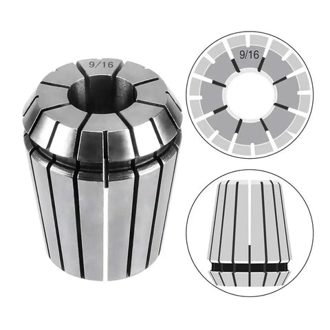 Precision Spring Collet Chuck Kit Handles Milling Engraving For ER25 ER32 Tool Spindle Motor Handle With 0.008mm Accuracy showing 9/16 size and detailed design.