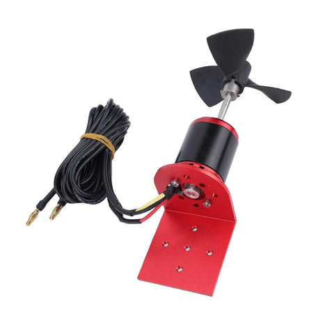 Brushless Underwater Thruster For RC Ships And Submarines, 6Kg Thrust 34Mm Motor, Sealed All Metal Body, 3 Vane Propeller