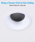 TORCHSTAR 2-Pack 4-Inch 5CCT LED Recessed Light with J-Box, Wet Location shown in a ceiling, featuring a slim bezel design.