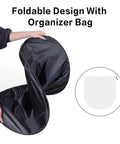 Tesla Model 3 And Model Y Front Window Sunshade 300T High Density Shade With Organizer Bag 2026, folded view with bag