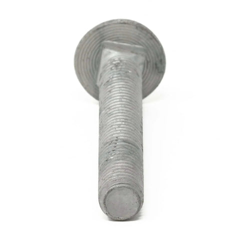 3/8-16 Inch Fully Threaded Carriage Bolt for Exterior Use, Hot Dipped Galvanized, Coarse Thread, Self Locking Head Design