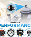 Aquatonics DEX2420MAR2 manual air relief valve with gauge and O-rings for Hayward pool filter system