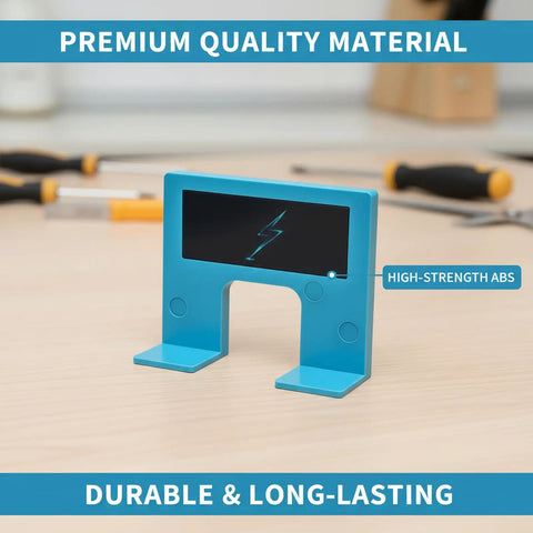 Front view of Hinge Jig And Latch Install Kit For Quick Door Install Precise Positioning With Built In Spirit Level DIY Friendly Door Jamb Guide For Hinges Cutting Woodworking Exterior Tool Pack Of 2
