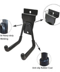 Black Slatwall Hooks And Hangers Set, 8 Pack, heavy-duty with anti-slip rubber coat and solid welding, for garage organization