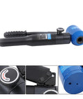 Hydraulic Knockout Punch Kit 8 Ton Conduit Hole Cutter Set With 6 Dies, close-up of punch tool with handle and pressure gauge
