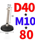 Heavy Duty Adjustable Leveling Feet With Swivel Base For Furniture And Shop Equipment Articulating Stabilizer Leg D40 M10 80mm Carbon Steel