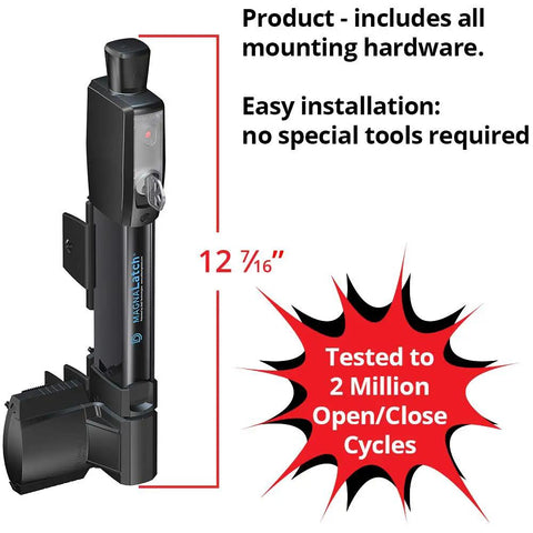 Heavy Duty Magnetic Fence Latch For Backyard Chain Link Gates features a 12 7/16 inch vertical pull design suitable for easy installation.