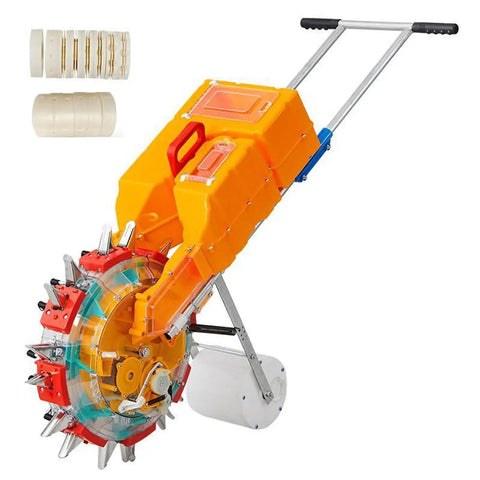 Eight Outlet Garden Push Seeder Planter For Efficient Planting No Fuss Portable Seed Sower And Fertilizer Applicator