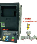 380V Economical VFD Variable Frequency Drive Inverter 1.5KW 2.2KW 3KW 4KW 5.5KW Motor Speed Controller With PLC Ready 321-3KW 1Ph To 3Ph Power Converter, front panel and 1 meter extension cord