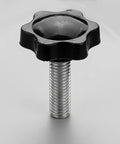 Pro Grade M6x25mm Star Knob With Male Threaded Stud, Anti Slip Grip, Plastic And Carbon Steel Clamping Knob For Industrial Use And Control Panels, Secure Grip For Quick Adjustments, 50 Pack black star knob with threaded stud