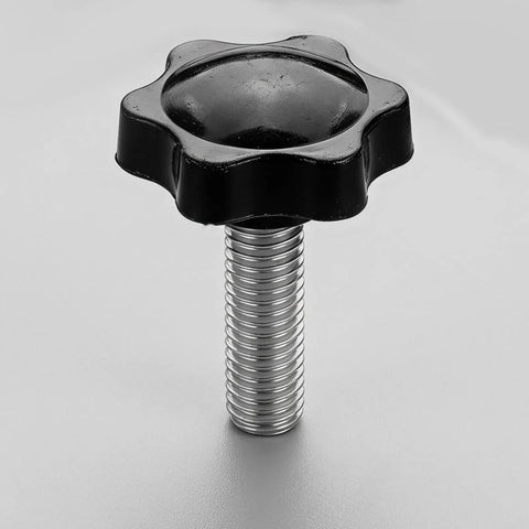 Pro Grade M6x25mm Star Knob With Male Threaded Stud, Anti Slip Grip, Plastic And Carbon Steel Clamping Knob For Industrial Use And Control Panels, Secure Grip For Quick Adjustments, 50 Pack black star knob with threaded stud