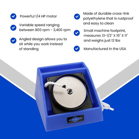 8 Inch Slant Cabber For Lapidary Projects With Rock Polisher And Stone Shaper Kit 115V Direct Drive Power Tool machine close-up