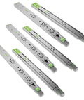 Heavy Duty 16 Inch Drawer Slides Set Of 3 Pairs Full Extension Under Mount Ball Bearing Silver Finish For Dresser Kitchen Cabinets And DIY Projects.