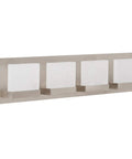 Alberson 4 Light Brushed Nickel LED Bath Bar Light Modern Vanity Fixture with sleek lines and frosted diffusers