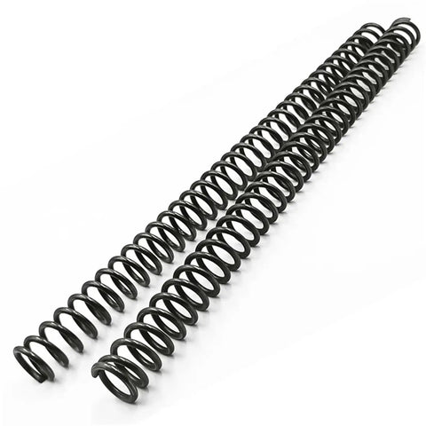 2Pcs Extended Extra Long Pressure Springs Made From Tough 65Mn Spring Steel For Heavy Duty Industrial Use Providing Reliable Compression And Durable Performance In Any Gritty Job Site Or Rigged Setup, showcasing two coils.