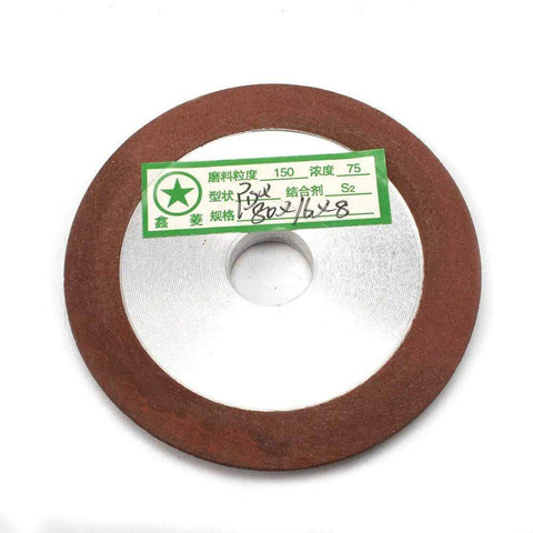 80mm Diamond Grinding Wheel Sharpener For Carbide Cutters And Metal Milling Tools Pro Grade Disc Grit 150 16mm Shaft