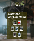 Image showing multiple applications for a heavy duty electric drum pump including automobile, watercraft, ATV, and generator.