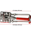 Heavy Duty Stainless Steel Toggle Latch With Self Locking Clamp For Secure Panel And Lid Fastening Holds Up To 440 Pounds Load In One Hand, 150mm