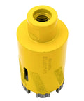 2 Inch Diamond Core Drill Bit for Dry and Wet Use with Vacuum Brazed Granite Hole Saw Pro Grade Core Bit, yellow with 5/8-11 thread