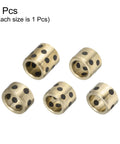 5 Pack Sleeve Bearings 13mm ID 19mm OD Wrapped Oilless Brass Graphite Bushings for industrial automation displayed.
