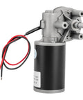 24V 80W 220RPM Brushed DC Gear Reduction Motor With Left Position Mount High Efficiency Gearbox SDX20U Beefy Torque For Robots DIY Projects Automation And Heavy Duty Actuators, showing side view with wiring.