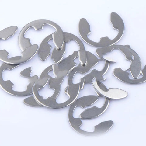 External Stainless Steel Retaining Ring Kit 400Pcs M1.5 To M15 E Shaped Snap Rings Set on a white background