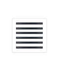 12x12 Modern White Aluminum AC Vent Cover With Decorative Linear Slot Diffuser For Ceiling, Wall, And Floor HVAC Register Grille For Heating And Cooling