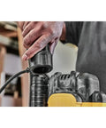 Robust 15 Amp Corded Plunge Router Equipped With Built In Led And Spindle Lock Delivers Badass Routing Power For Clean Edge Cleanup And Zero Hassle Micro Fine Height Adjustments, plugging in the cord.