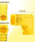 Yellow Table Saw Dust Collector Adapter 2.5 Inch Connector, Dewalt Compatible, with 5.9 inch length, shown from side