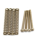 Four Pack Top Shelf Humbucker Pickup Mounting Screws With Coiled Springs For Electric Guitars Phillips Head Nickel Finish set with screws and springs.