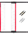 Pro Grade Shelf Pin Jig With Self Centering Drill Bits For One Quarter Inch And Five Millimeter Pins, Fits 32mm System