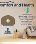 BV-2 Vacuum Bags for Back Pack SC412 Kit, 20 Count, Compatible With Part 62370 displayed on a wooden table next to a sofa.