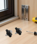Super Cool DIYEAH 2 Pack Lawn Mower Handle Knob Screw Bolt Replacement Kit With Perfect Fit Durable Plastic And Metal Parts For Quick Install And Easy Removal To Keep Your Outdoor Mowing Smooth And Safe. black handle knob screws with screwdriver on wood surface