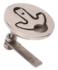 Beefy Stainless Steel Boat Hatch Latch Flush Pull With Large Ring Handle 61x57mm Marine Yacht Hardware Silver top view