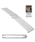 Heavy Duty 6.6ft Foldable Steel Roller Conveyor Table For Warehouse Shipping And Cargo Unloading With 12 Inch Width Gravity Slide System extending from a delivery truck.