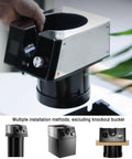 Slick Automatic Coffee Portafilter Cleaner And Espresso Grounds Knock Box Station Featuring Smart Optical Guard for countertop use.
