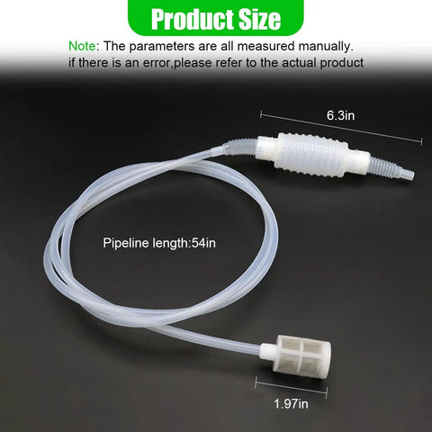 Silicone Siphon Pump And Flexible Transfer Hose Makes Quick Work Of Fluid Extraction Includes Built In Filter Clip 54in tube