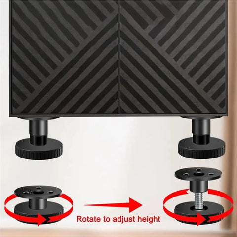 10 Pcs Adjustable Metal Furniture Feet Replacement Scratch Resistant And Leveling Feet With Threaded Design Demonstration