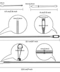4 In 1 Drawstring Threader Tool Kit Stainless Steel Set With Spring Loaded Retriever And Safety Pins For Hoodies Shoes