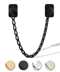 Super Slick 12 Inch Transom Door Chain Hardware For Windows And Cabinets, Matte Black adjustable chain and brackets shown.
