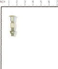 Shoulder Bolt Kit Half Inch Hub Sconce Replacement Part 08-023 with precision bolts on inch ruler for scale.